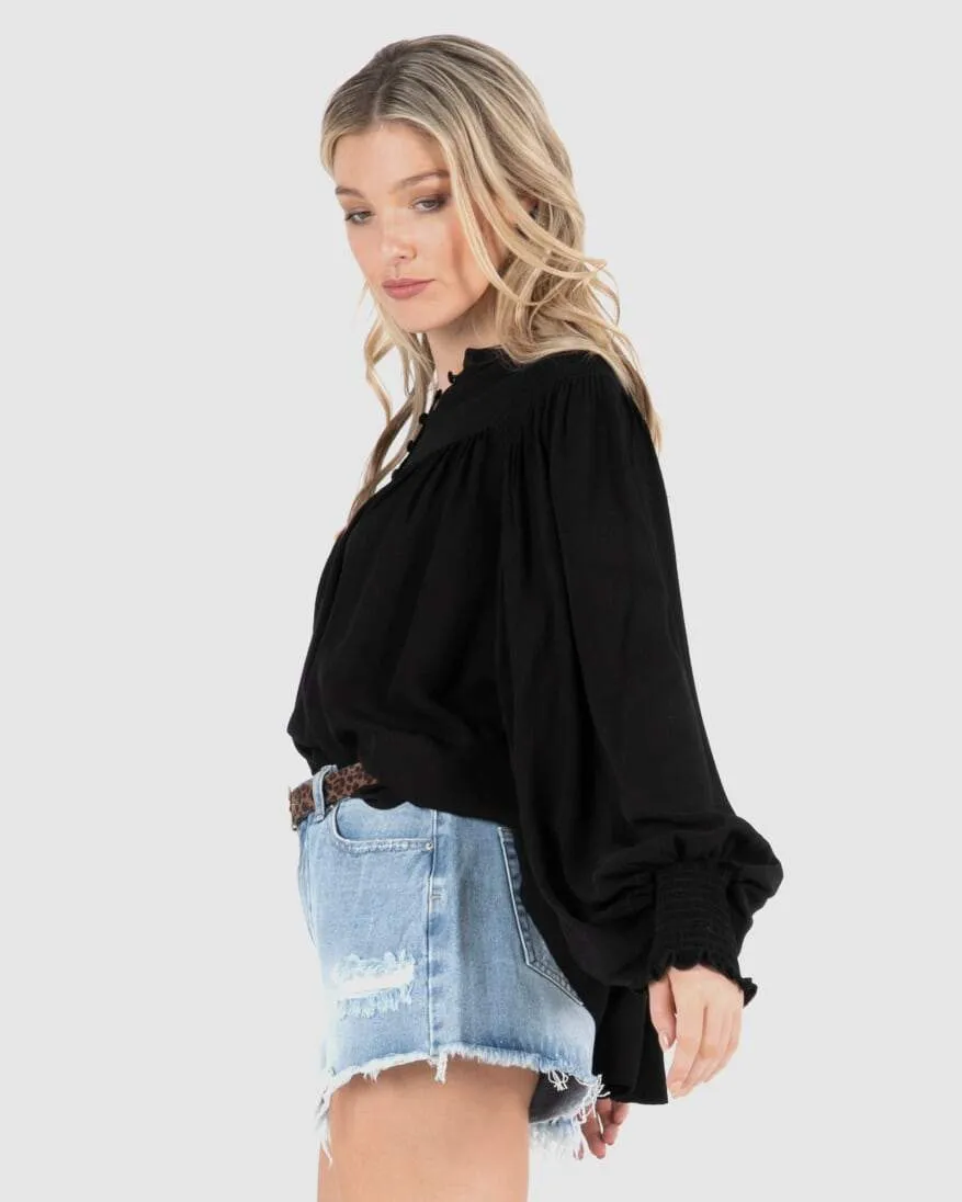 SASS - Black Shirt - Neeve Blouse