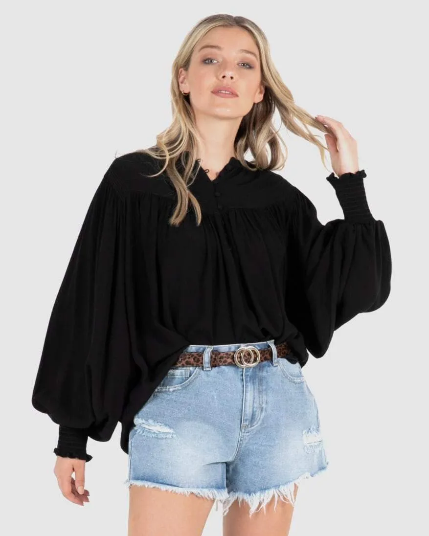 SASS - Black Shirt - Neeve Blouse