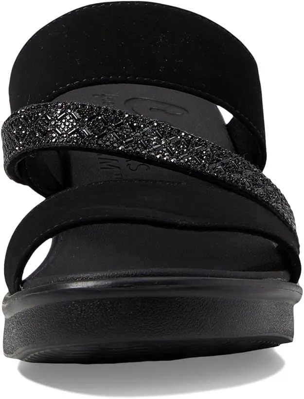 Skechers Womens Rumble On Social Glam Black Black