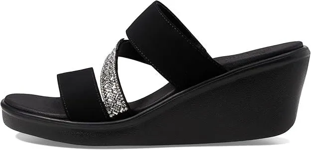 Skechers Womens Rumble On Social Glam Black