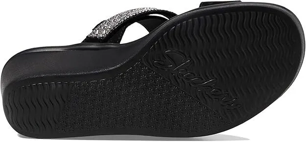 Skechers Womens Rumble On Social Glam Black