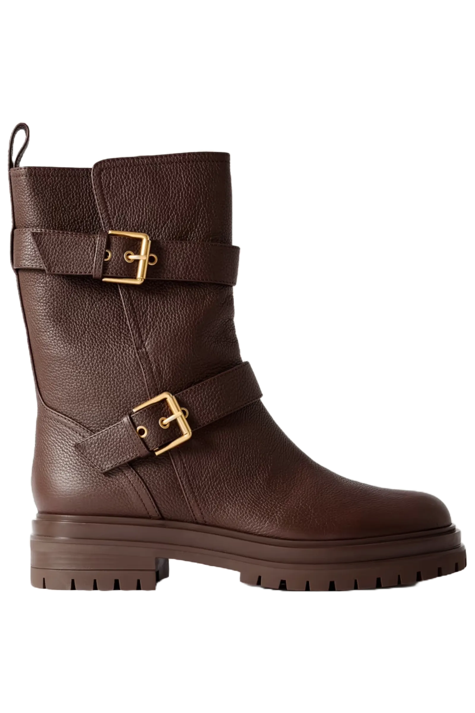 Thiago Flair Buckled Textured-leather Boots