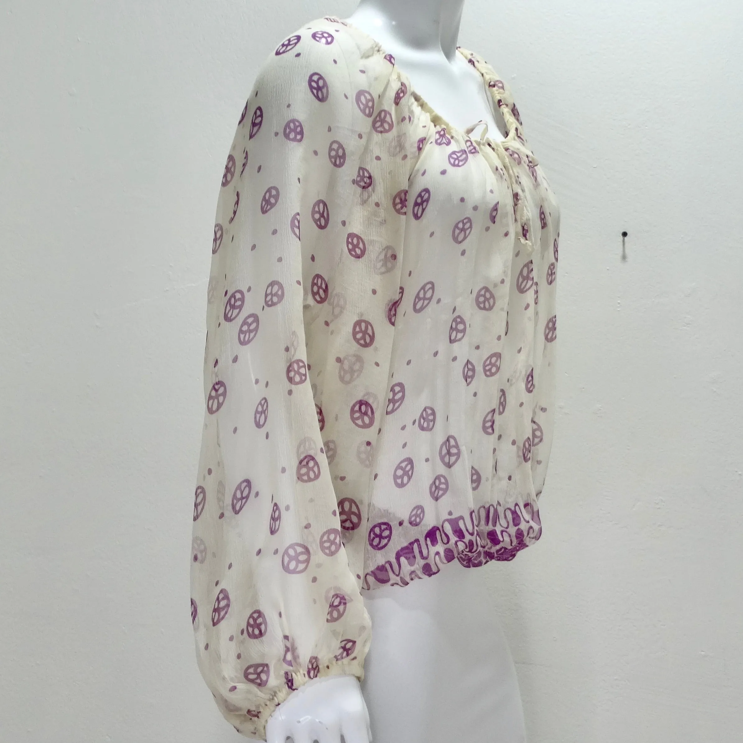 Vintage JeanPaul Gaultier Purple Print Blouse