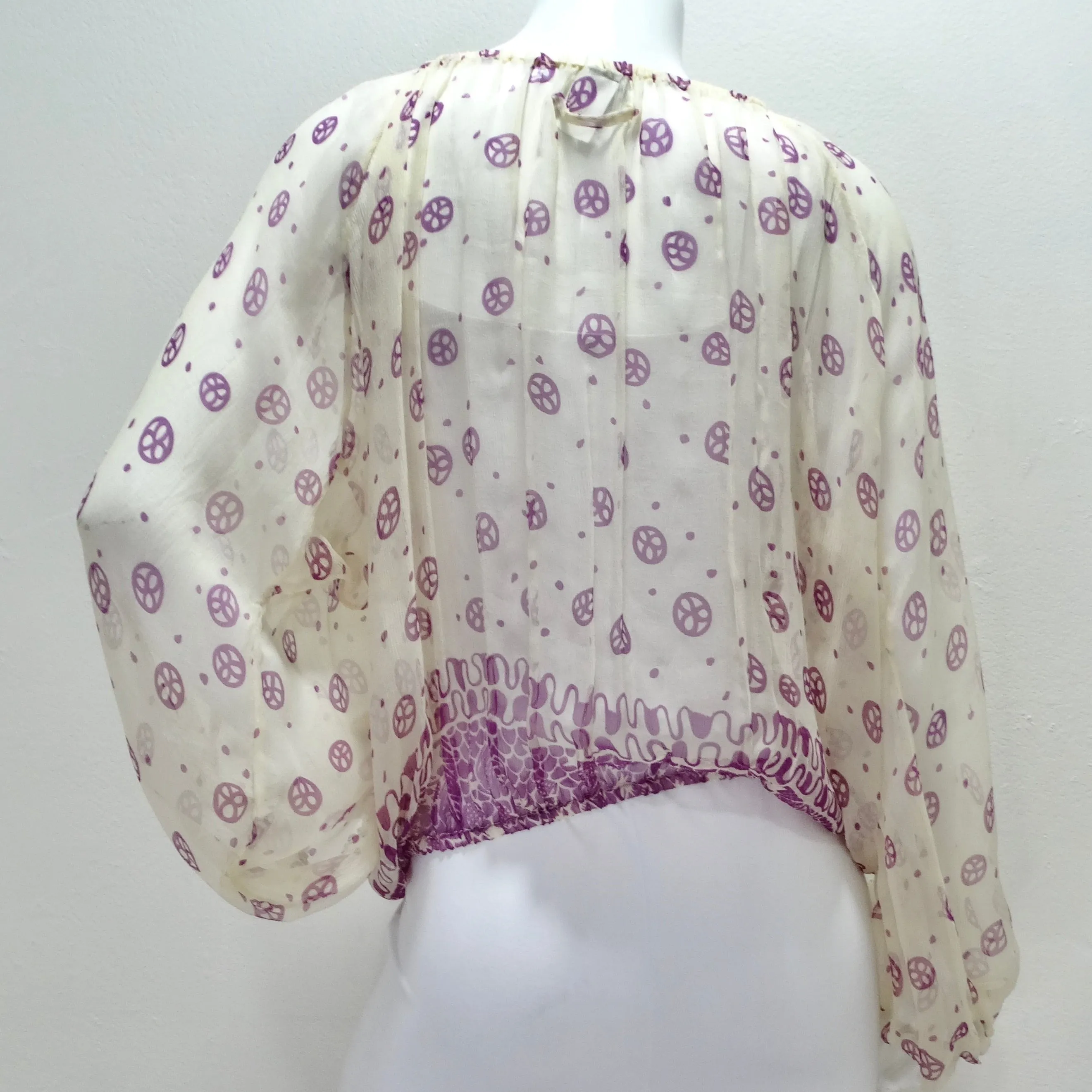 Vintage JeanPaul Gaultier Purple Print Blouse