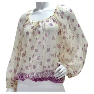 Vintage JeanPaul Gaultier Purple Print Blouse