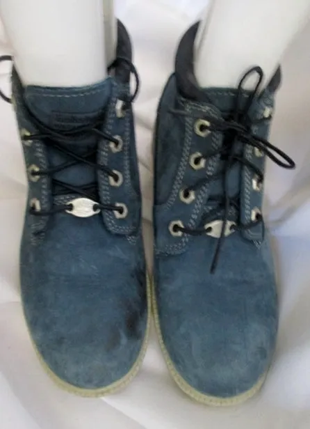 Womens TIMBERLAND 22368 Hiking Trekking Boot Chukka Suede Leather 8.5 BLUE Shoe