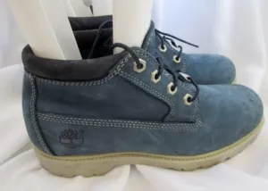 Womens TIMBERLAND 22368 Hiking Trekking Boot Chukka Suede Leather 8.5 BLUE Shoe