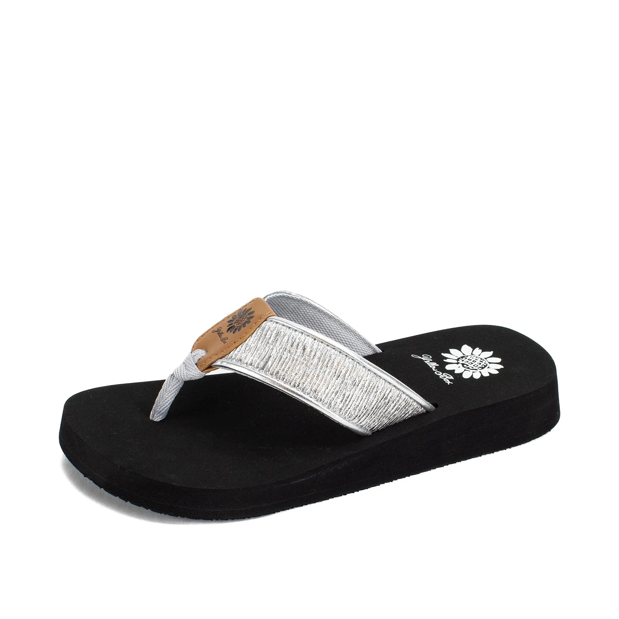 Yellow Box Women's Farah Flip Flop - Silver 59987